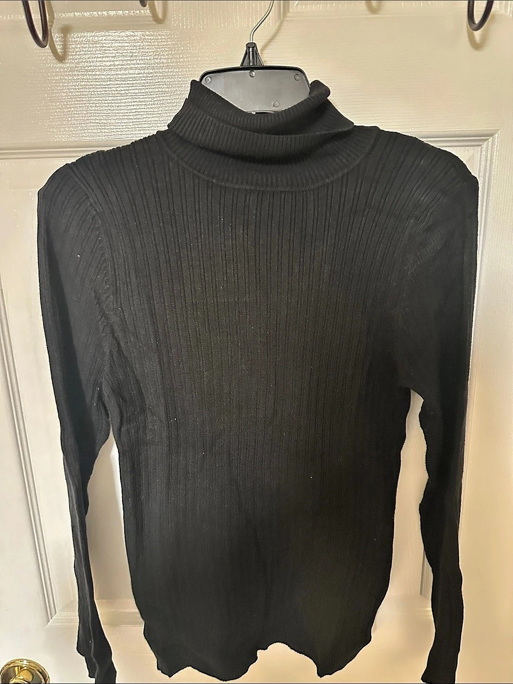 George Black Ribbed Turtleneck Size Medium